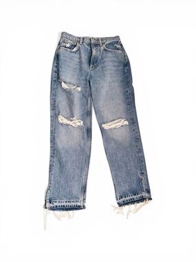 Classic Light Blue Distressed Women's Jeans